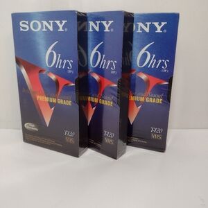 Sony Blue Premium Grade VHS Tapes